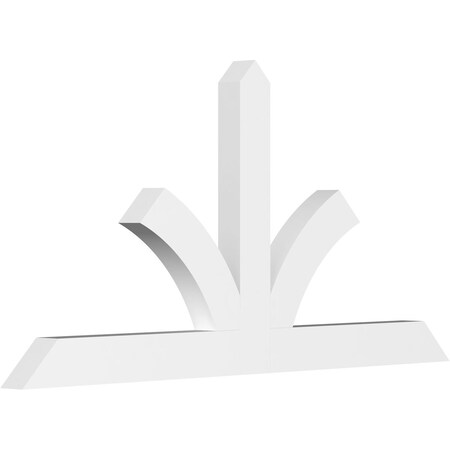 Ekena Millwork Richland Architectural Grade PVC Gable Bracket, 84"W x 42"H x 4"D x 6"F, 12/12 Pitch GBP084X42X0406RIC00